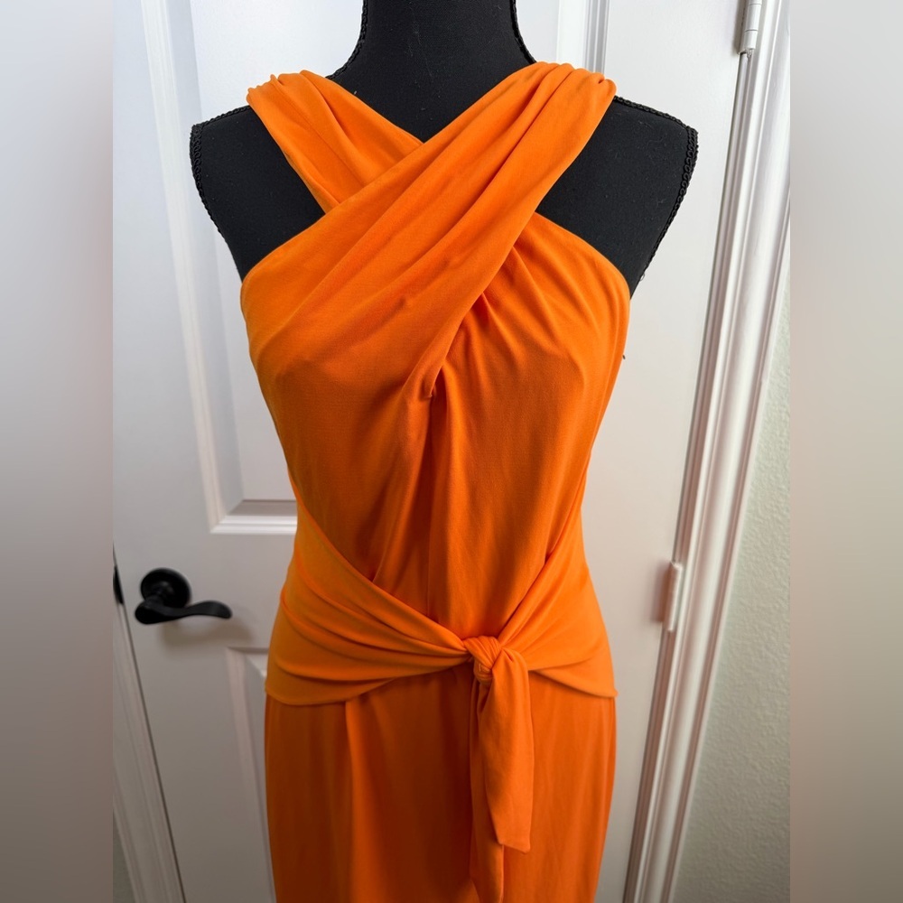 David Meister Strapless Orange Dress - Picture 3 of 6